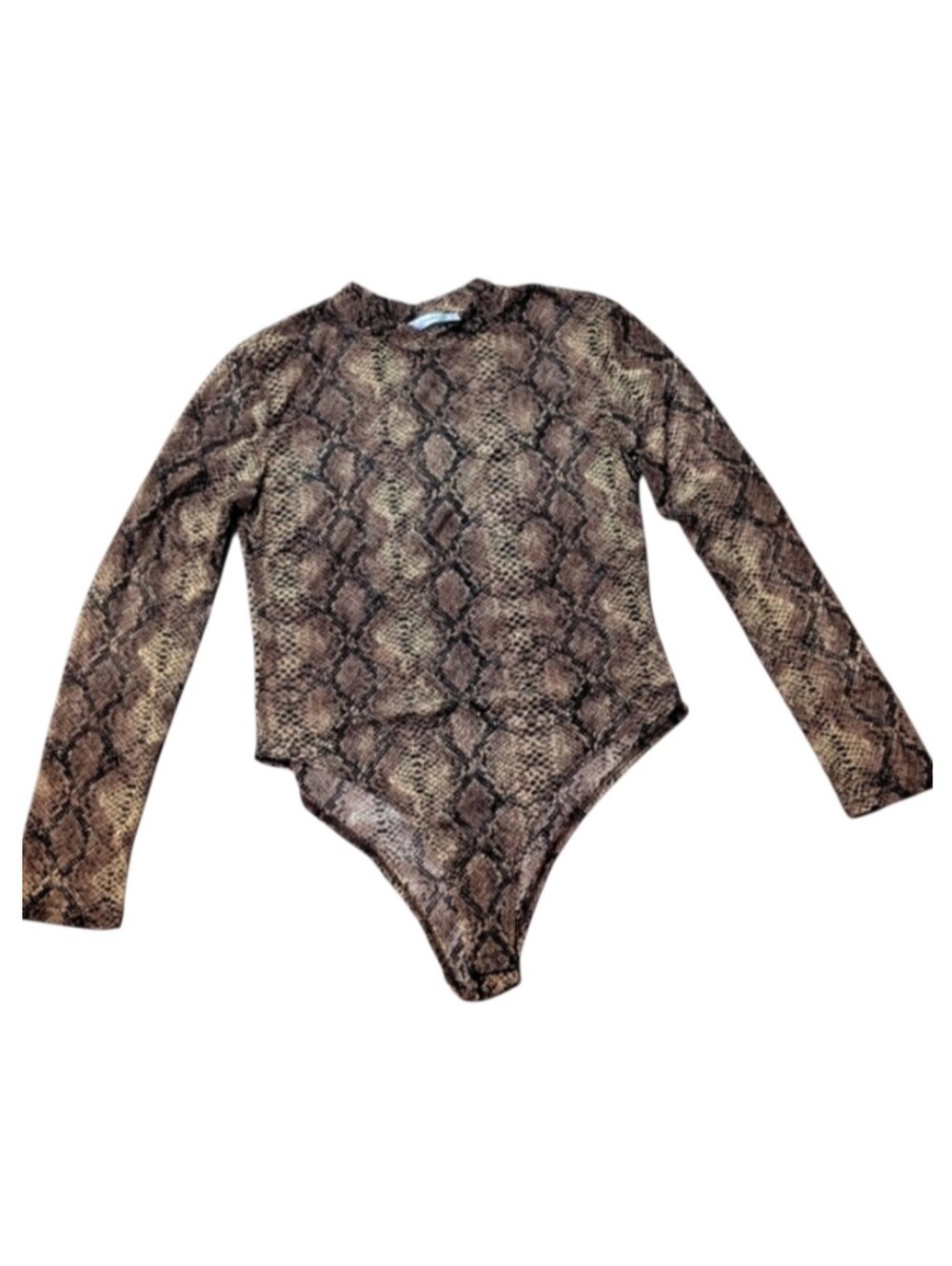 🏝️ Sensational Sheer Animal Print Bodysuit Size Medium